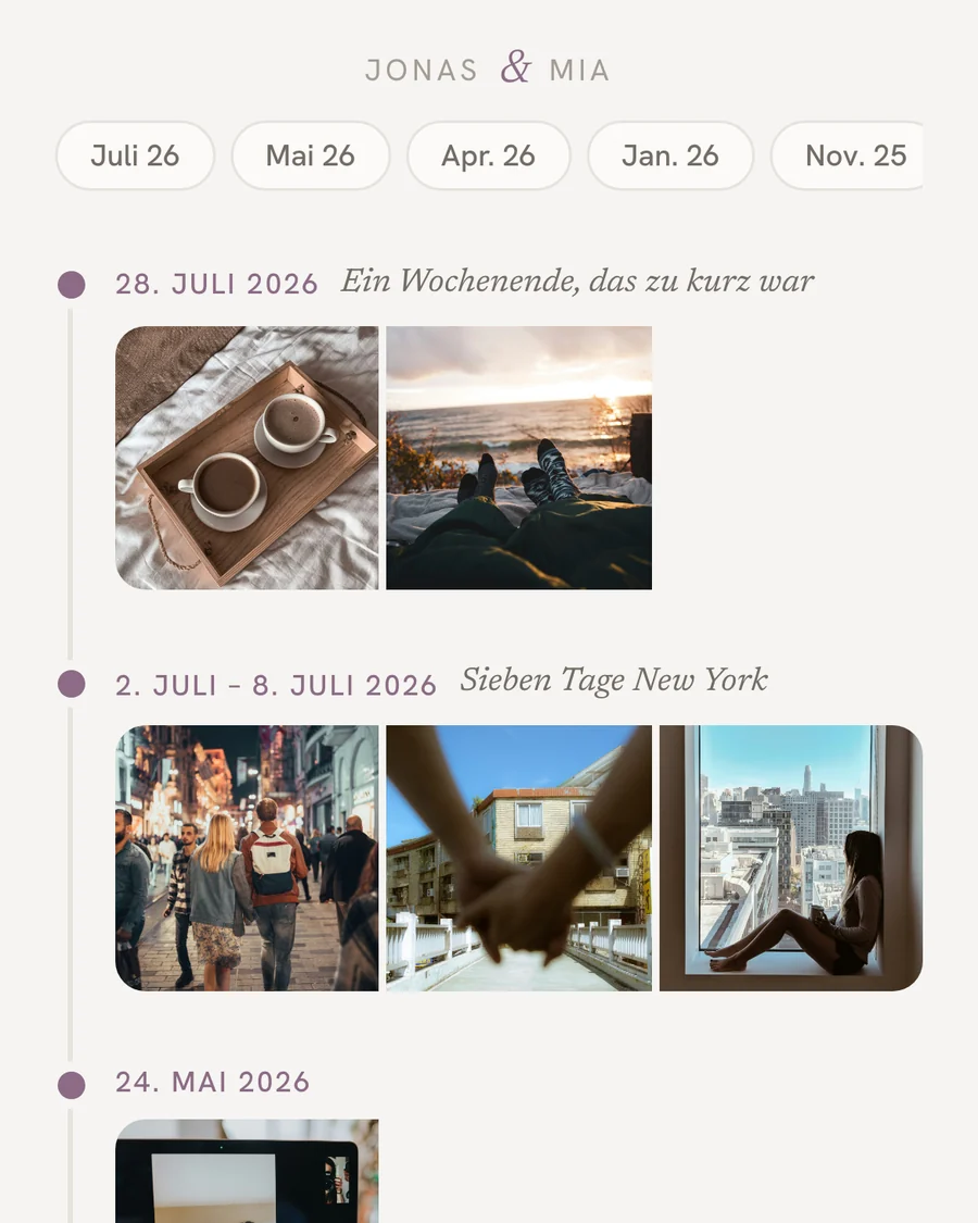 The shared timeline in zuhause
